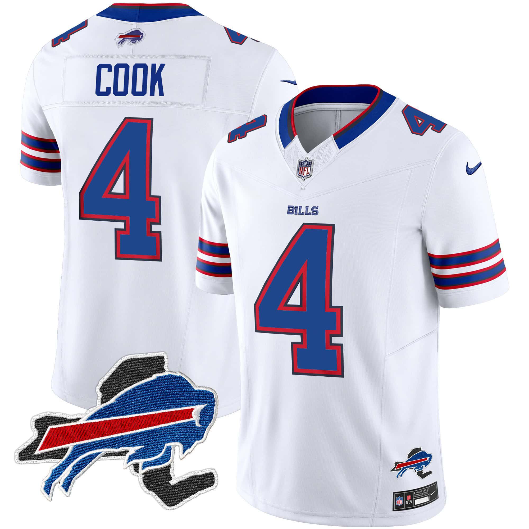 Men Buffalo Bills #4 Cook White 2024 Nike Patch Vapor Limited NFL Jersey->indianapolis colts->NFL Jersey